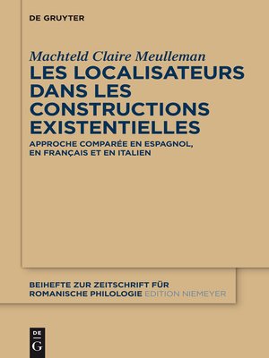 cover image of Les localisateurs dans les constructions existentielles